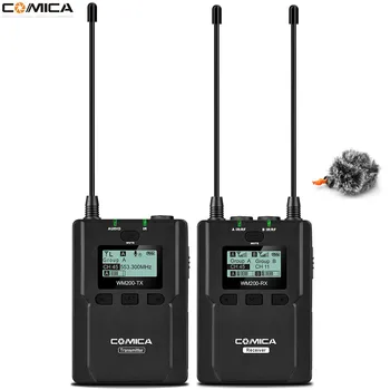 

COMICA CVM-WM200A/C UHF 96-channels Metal Wireless Mono/Stereo Lavalier Interview Microphone 120m recording for SLR camera