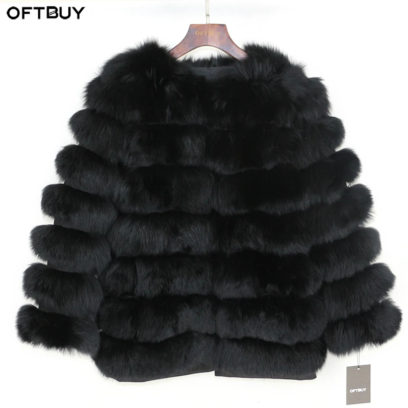 Бренд OFTBUY 2019 пальто с натуральным мехом зимняя куртка для женщин натуральный