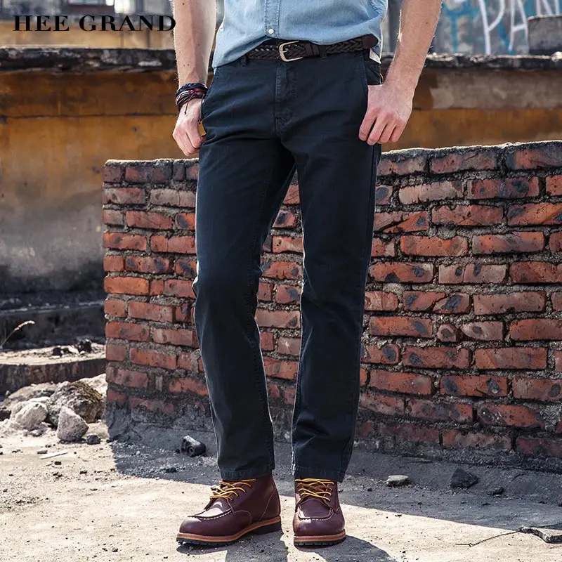 

HEE GRAND Men Cargo Pants 2018 New Multi-Pockets 100% Cotton Material Comfortable Casual Solid Military Pants Size 29-38 MKX1235
