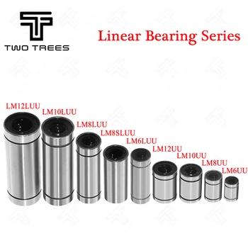 

2pcs/lot Linear Ball Bearings LM6LUU/LM8LUU/LM10LUU bearings crossword clue Bush Bushing 3D Printers Parts Aluminum Accessories