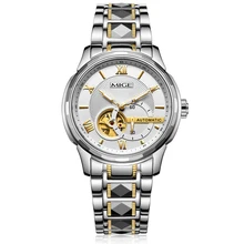 2017 New Hot Sale Top Brand Automatic Watch White Black Tungsten Watchband Tourbillon Skeleton Waterproof Mechanical Man Watches