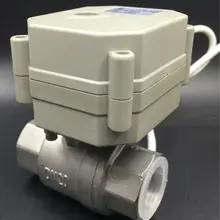 SS304 3/4 ''полный Порты и разъёмы 2 варианта DN20 воды Электрический моторизованный шаровой клапан TF20-S2-C AC/DC9V-24V 3 провода из металла шестерни On/Off 5 сек CE