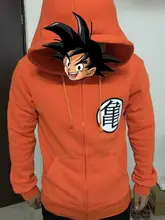 2016 männer Dragon Ball Z Jacke Sweatshirts Cosplay Hoodies Lässige Männer Cartoon Moleton Masculino Reißverschluss Jacken