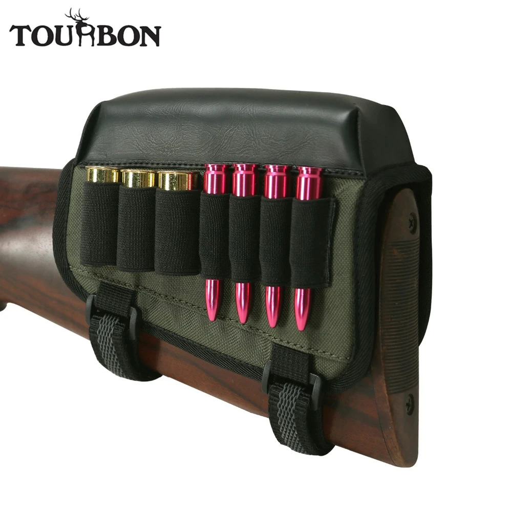 

Tourbon Hunting Gun Accessories Rifle Shotgun Universal Cheek Rest Riser Pad Cartridges Ammo Holder Left Handed Shooting