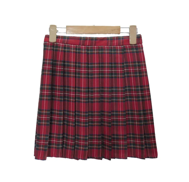 

Japanese School Uniform Preppy Pleated Plaid Mini Tartan Skirts Women High Waisted Plus size XXL Skirt Cosplay
