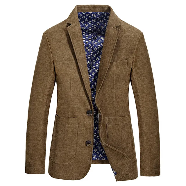 2018 Autumn men's business casual brand coffee blazer coats spring ...