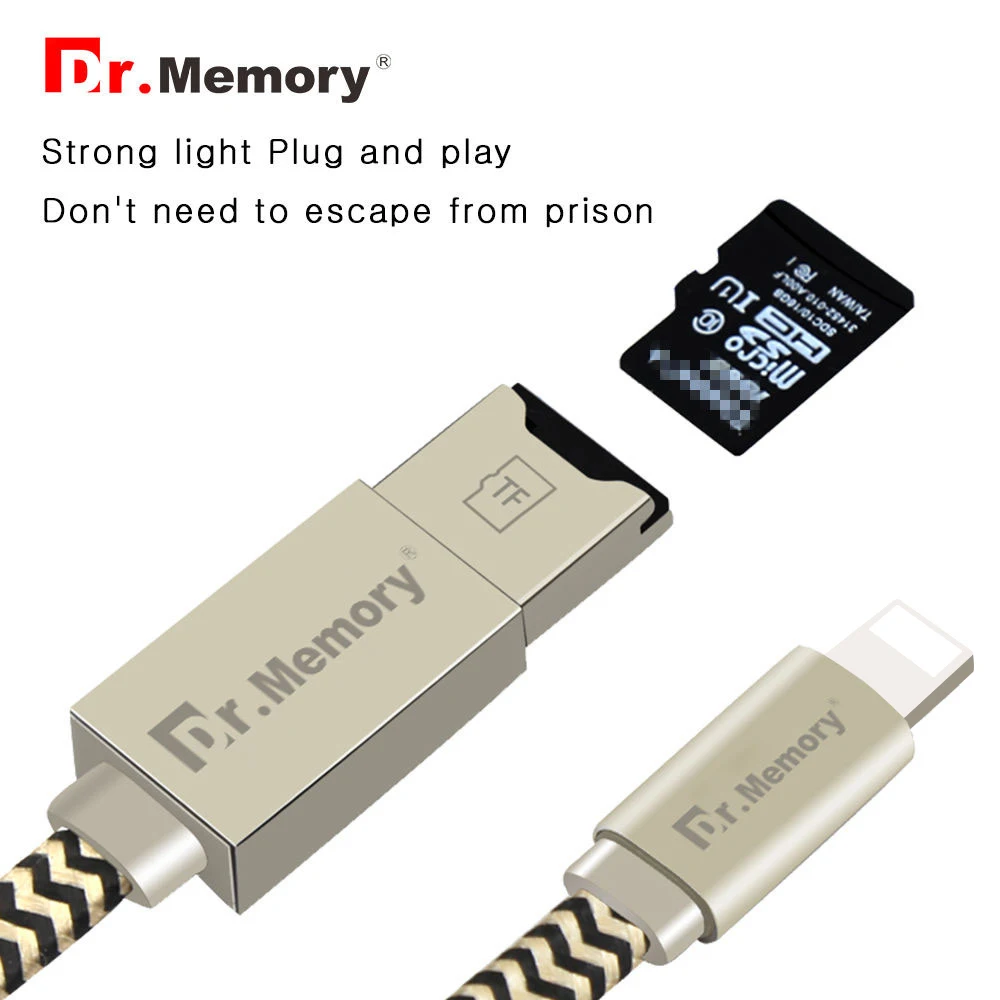 

Dr.Memory For iPhone 5 5s 6s 7 8 7plus Micro SD Card Reader Multifunctional Charging Cable For iPhone OTG Memory Card Reader