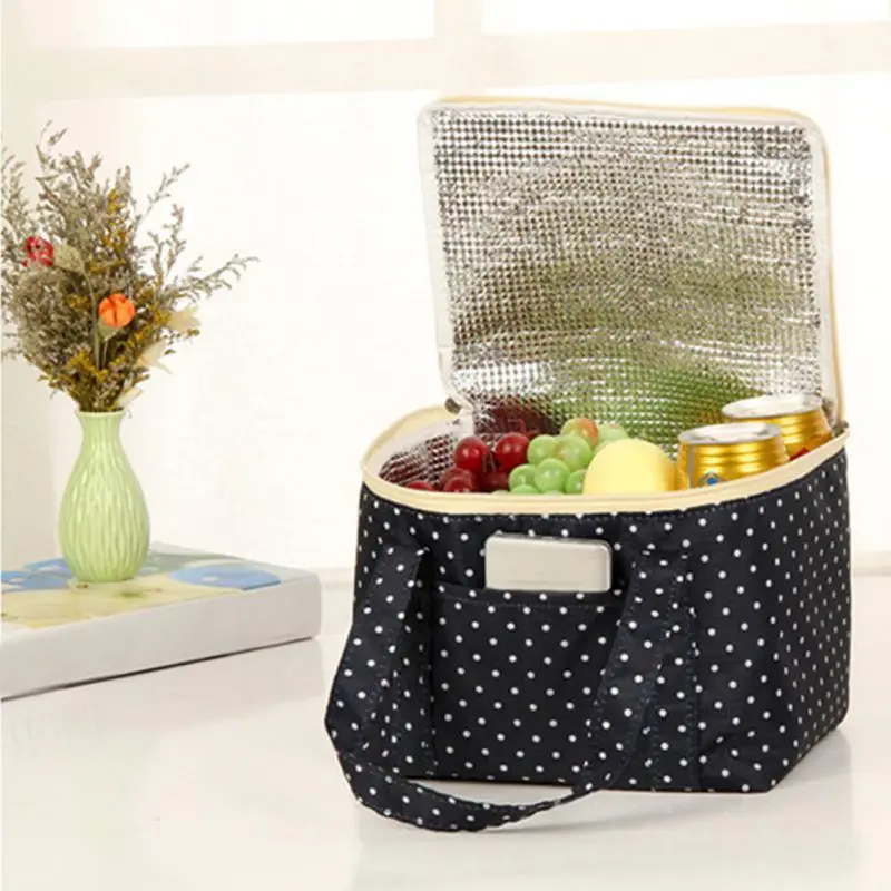 معزول الحرارية صندوق ملون الغذاء حقيبة التخزين نزهة الحاويات قماش المنزل حقيبة التخزين أكياس الطباعة المحمولة