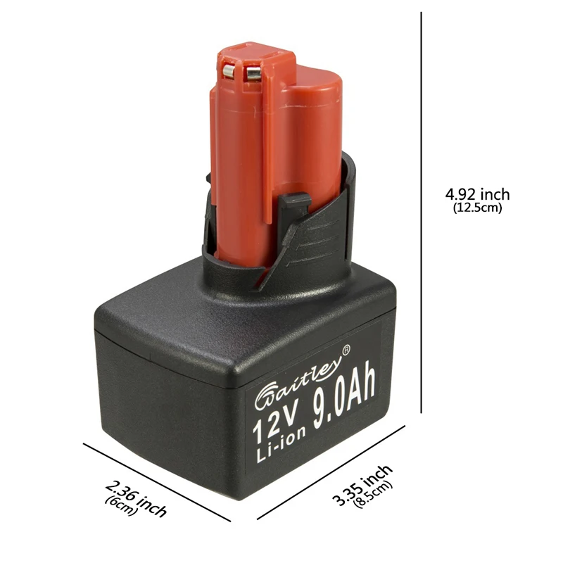 

4000mAh 12V 6.0Ah / 9.0Ah Lithium Ion Battery for Milwaukee M12 XC Cordless Tools Red Li-Ion Battery US