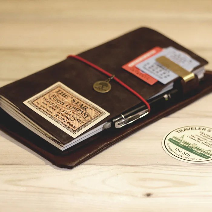 

Travelers notebook traveler standard first layer of cowhide genuine leather notebook diary SIZE : 12*21CM, GENUINE LEATHER