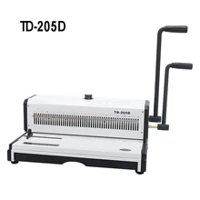 TD-205D ручная спиральная машина для связывания проволоки металлический 49 квадратных Пробивное отверстие фотоальбом книги A3 скоросшиватель для бумаг из джинсовой ткани с низким вырезом на Машина
