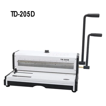 شراءTD-205D دليل سلك حلزوني ماكينة تجليد المعادن 49 مربع اللكم ثقب ألبوم صور كتاب A3 ورقة الموثق آلة الناخس
