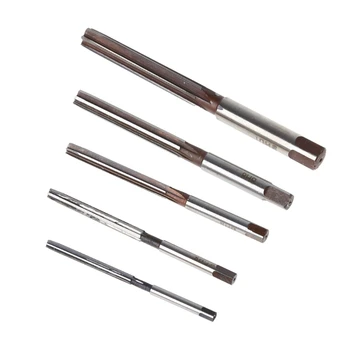 

OOTDTY 5 Pcs 4mm 5mm 6mm 8mm 10mm H8 Chucking Straight Shank HSS Machine Hand Reamers