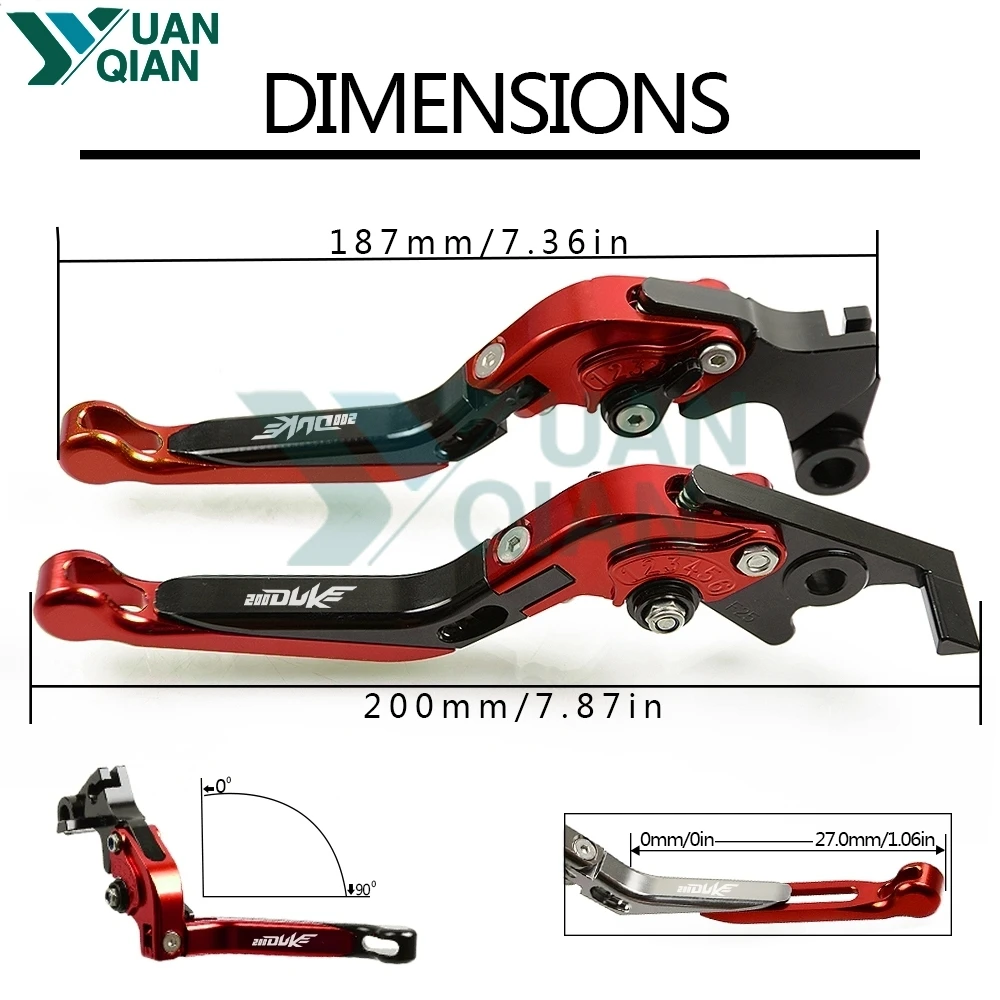 Мотоцикл складной выдвижной ЧПУ мото Регулируемые тормозные рычаги сцепления для KTM duke200 DUKE 200 Duke 200