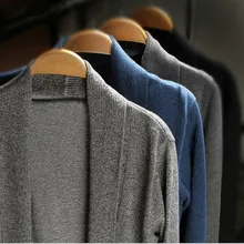XMY3DWX 2017 New male spring slim Fit Leisure cardigan Knit sweater/Male pure color high-grade kint shirt/ leisurekint coat XXL