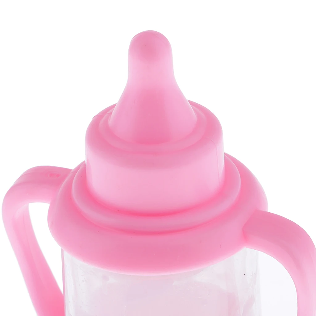 Plastic Nursery Baby Crib Feeding-Bottle for   Dolls House Accessory