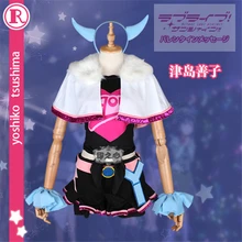 2019 Anime Love Live Sunshine Aqours Miracle Wave Dress Yoshiko Tsushima Cosplay Costume Tops+Skirt+Headdress A full set love live aqours cosplay costume lovelive sunshine dreamer tsushima yoshiko all member cosplay dress