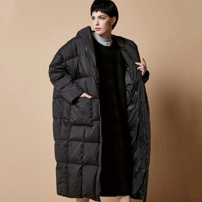 À blue Capuche black Femelle Plaid Plus green Mode Manteau Duvet red Canard longue Doudoune Marque Dames Pour Femme De Chaud Veste White X Cocon Zipper Hiver Survêtement Épais 8zUWSd44
