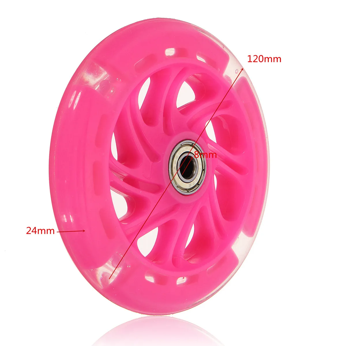 120mm LED Flash Light Up Scooter Wheel Flash Wheel for Scooter Inline Skates 2 ABED-7 Bearing