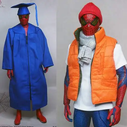 

1:6 Scale male Figure Accessory clothes Spider-Man graduation suit set for 12" Action figure doll,not include head;body 16B2855