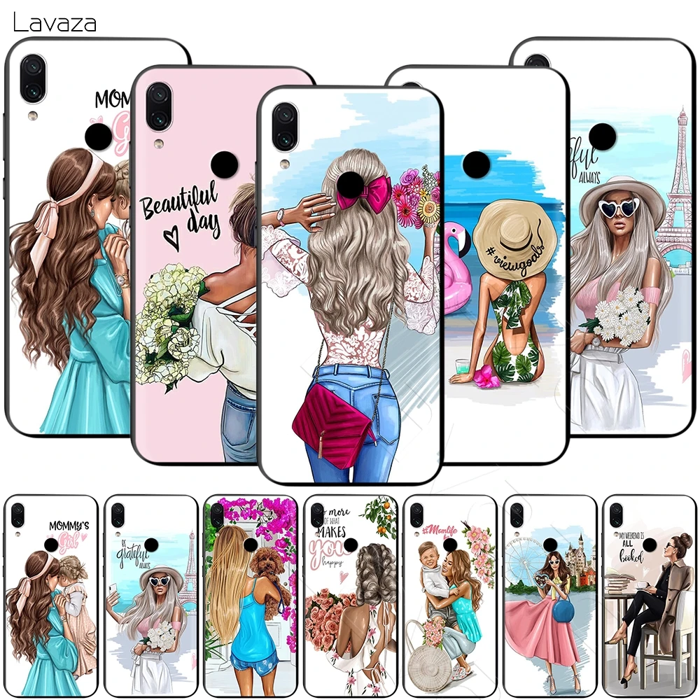 Lavaza Fashion Baby Mom Girl Queen Case for Xiaomi Redmi Note 4A 4X 5 5A 6 6A 7 S2 Pro Go Prime Plus |