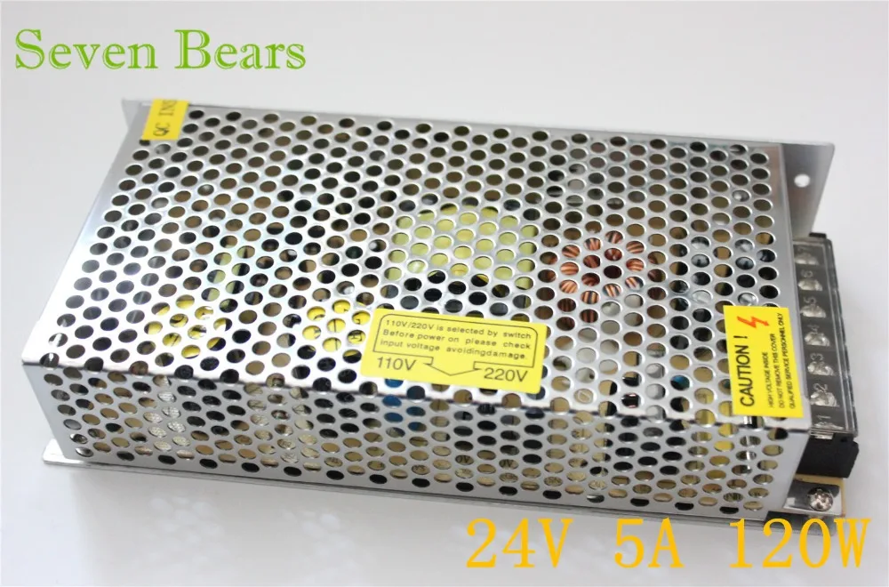 Адаптер питания DC24V 1 A 2A 3A 5A 8.5A 10A 15A светодиодный трансформатор на 12 в пост. Тока