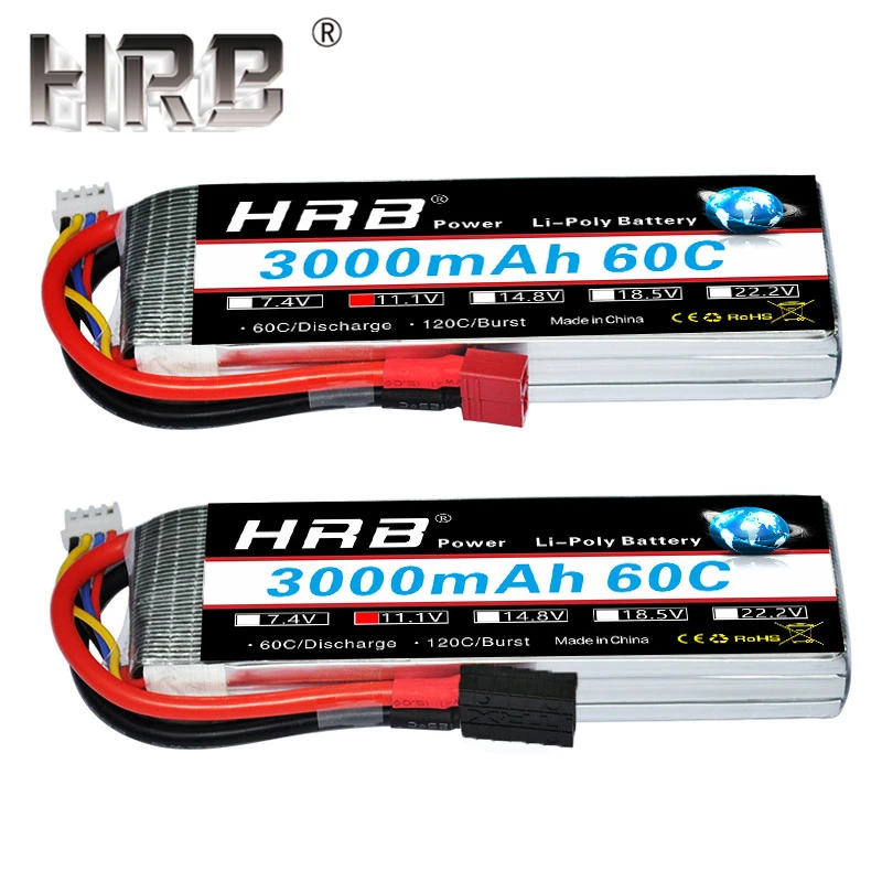 HRB 3000mAh Lipo батарея 11,1 V 3S 60C XT60 EC5 T Dean XT90 разъемы RC части для Traxxas автомобили, вертолет, самолет, Квадрокоптер