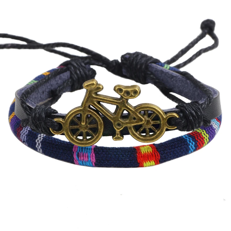 Крутой спортивный мини-велосипедный браслет Homme, тканевый вощеный кожаный браслет, мужские женские браслеты, женский браслет, мужские ювелирные изделия