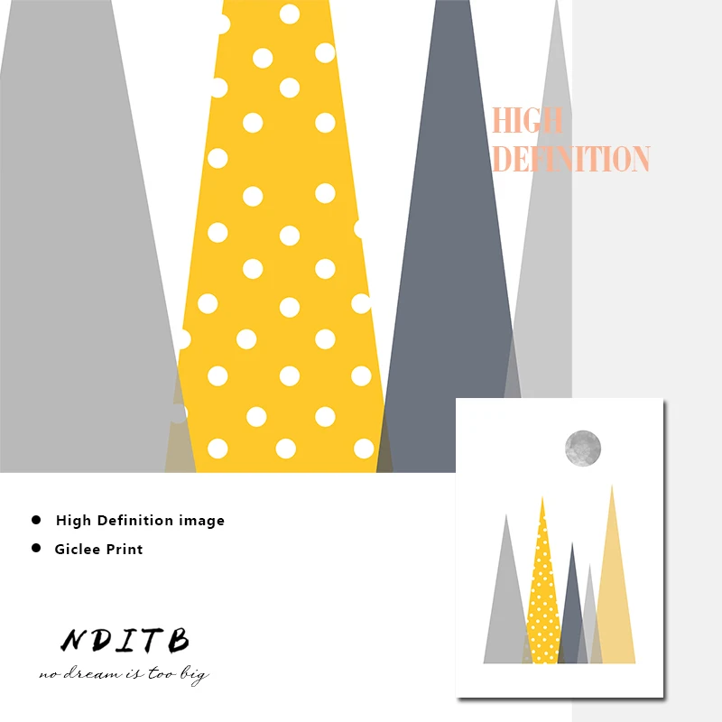NDITB геометрический минималистичный холст художественные плакаты принты для детской современной абстрактной картины Настенная картина для украшения гостиной