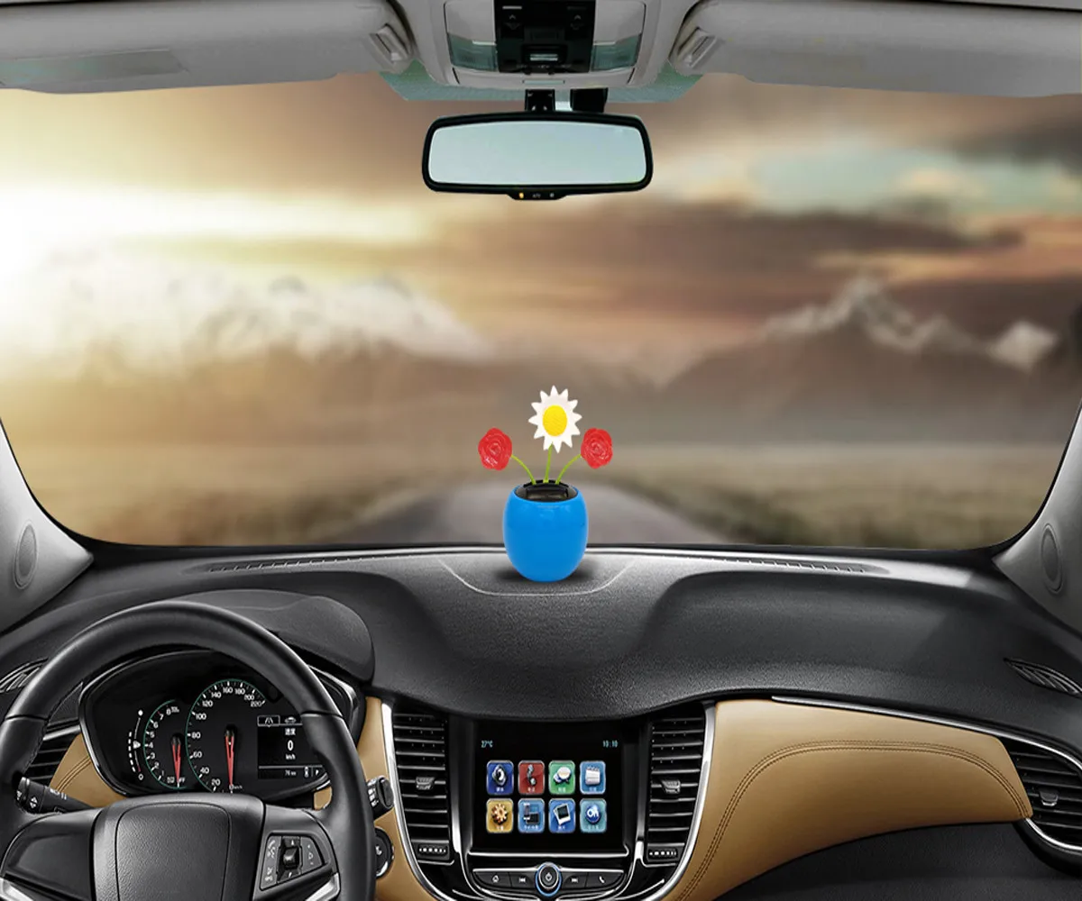 Солнечный Танцующий Цветок качающийся анимированная Танцующая игрушка украшение автомобиля Новые Авто украшения для домашнего интерьера