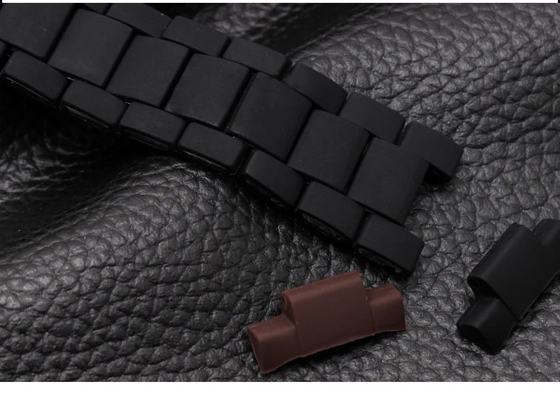 Новые мужские 23 мм Черные Водонепроницаемые силиконовые резиновые ремешки для часов AR5890 AR5905 AR5919