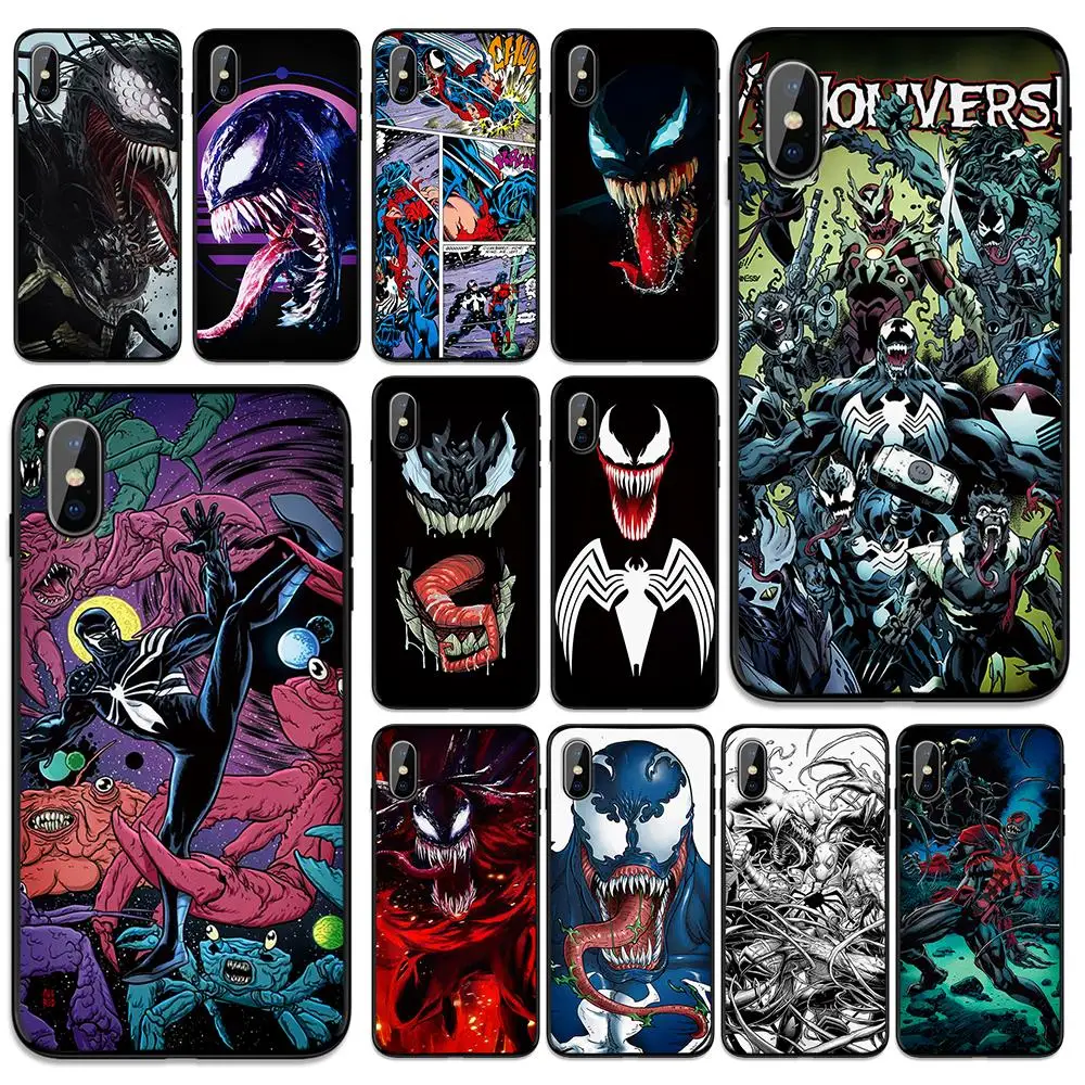 Marvel venom deadly guardian Soft TPU Case Cover for Apple iPhone 6 6S 7 8 Plus 5 5S SE X XS MAX XR Silicone Cases | Мобильные