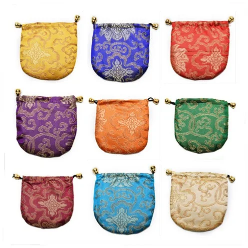 1 Pcs Chinese Silk Embroidery Jewelry Packaging Bags Mini Jewelry Display Drawstring Bag Women Jewelry Storage Bags