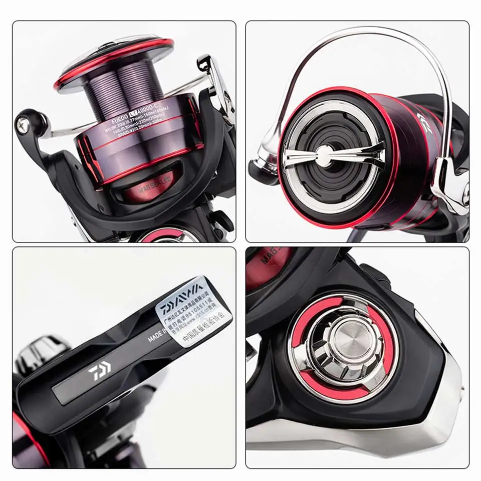 DAIWA Рыболовная спиннинговая катушка FUEGO LT 1000D-6000D Рыболовные катушки 5 кг/10 кг/12 кг Мощность 5,1: 1/5. 2:1/5,3: 1 Катушка для морской воды