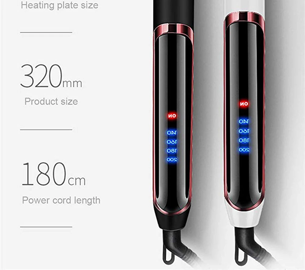 Профессиональный Выпрямитель для волос, Плойка для волос, утюжок для волос, отрицательные ионы, инфракрасный выпрямитель для волос, щипцы для завивки, гофрированный светодиодный дисплей