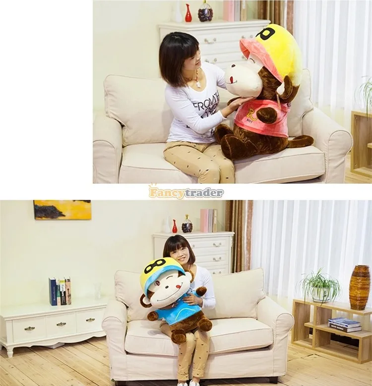 Fancytrader 43'' 110cm Giant Plush Stuffed Monkey , 3 Colors, Free Shipping FT90492 (10).jpg
