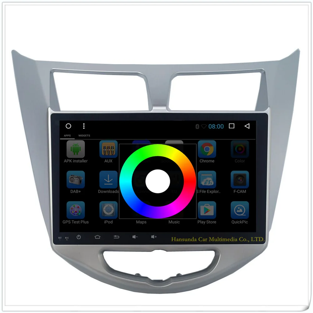 Cheap Android 6.0 HD 1024 X 600 Capacitive screen Car DVD For Hyundai Solaris /Accent  Verna with 3G 4G WIFI GPS free map mirror link 1