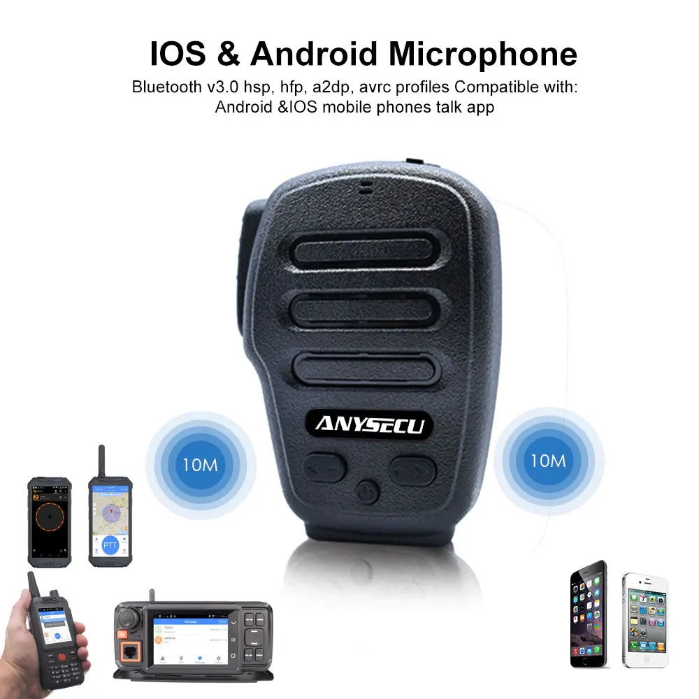 Bluetooth микрофон B03 Android и IOS для zello mic walkieleet радио PTT4U дистанционное управление
