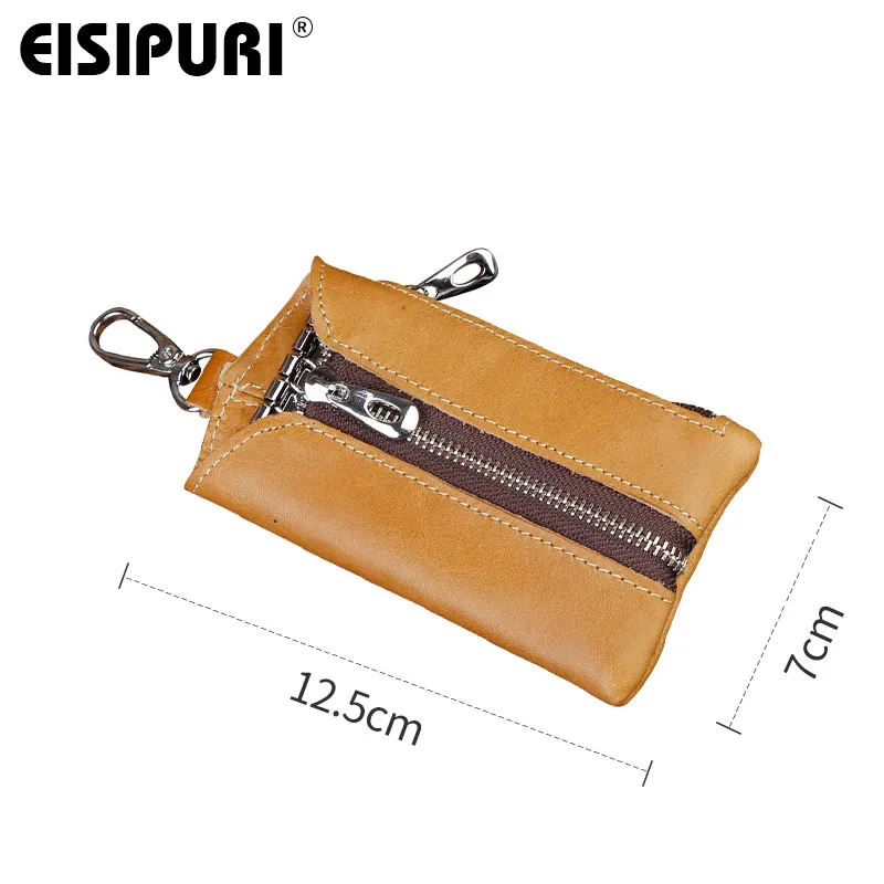 Men's Car Keys Wallets Genuine Cowhide Leather Male Key Holder Organizer Housekeeper Keychain Purse Key Ring Bag Keys Case Pouch key organizer key case key purse key holder