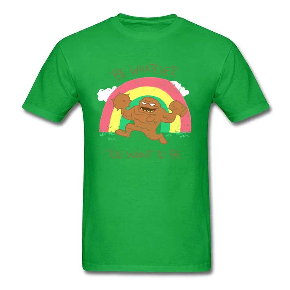 All Cotton Men Short Sleeve Normal T-Shirt Casual Tops Tees Funny Customized Crewneck Sweatshirts Wholesale be whatever you want to be 7967 green