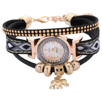 

Duoya Luxury Top Brand Fashion Women Watches Elephant Quartz Ladies Crystal Dress Bracelet Clock Female Wristwatches Gift, D05