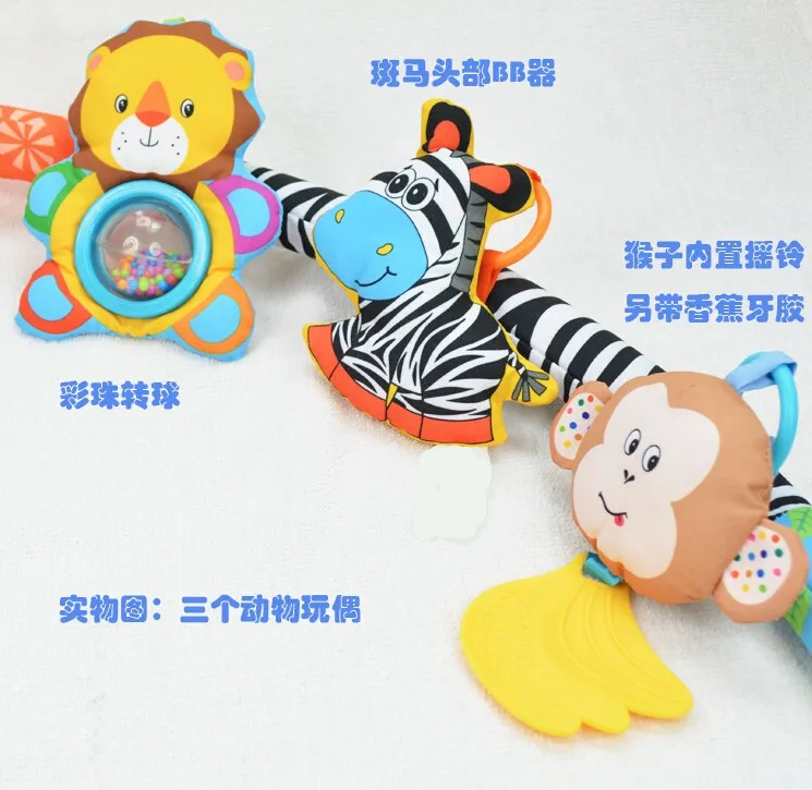 SOZZY Baby Hanging Toys Stroller Bed Crib For Tots Cots rattles seat plush Stroller Mobile Gifts animals Zebra Rattles 40% off