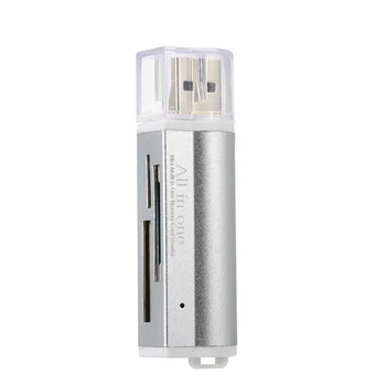 

Portable Card Reader All in One Card Reader USB 2.0 Mini Portable For SD/SD/TF/MS Duo/Micro MS(M2)/Ms Pro Duo