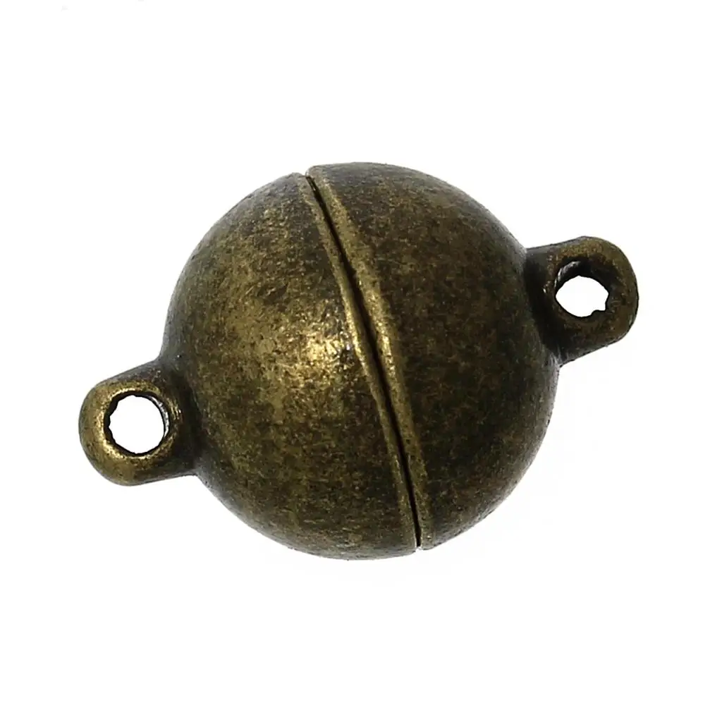 

Zinc metal alloy Magnetic Clasps Round Antique Bronze 14mm( 4/8") x 10mm( 3/8"), 1 Piece new