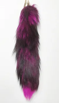 

Free Shipping keychain bag charm large natural fox tail