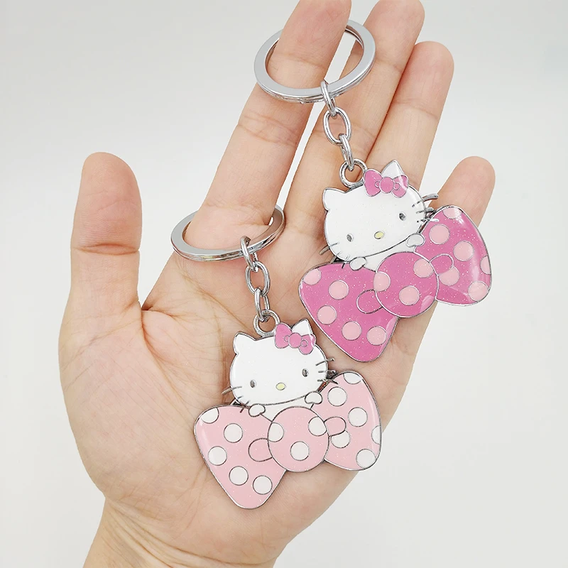 KITTY белый брелок Hello KITTY милый брелок для ключей для женщин Hello KITTY брелок для ключей с кошкой брелок для ключей