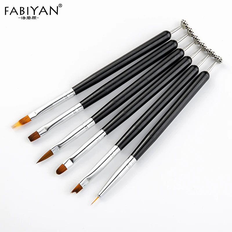 

6Pcs Dual-end Nail Art Brush Gradient Painting Drawing French Liner Flat Manicure Cat Eye Magnet Magnetic Dotting Pen Set Tools
