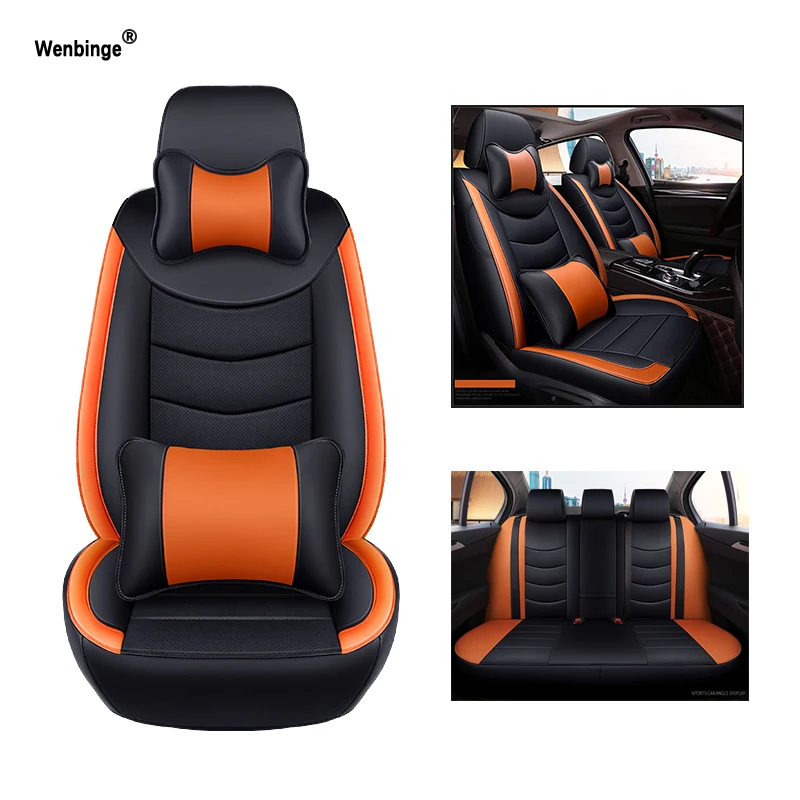 Wenbinge Cowhide leather car seat cover For hyundai solaris 2017 creta