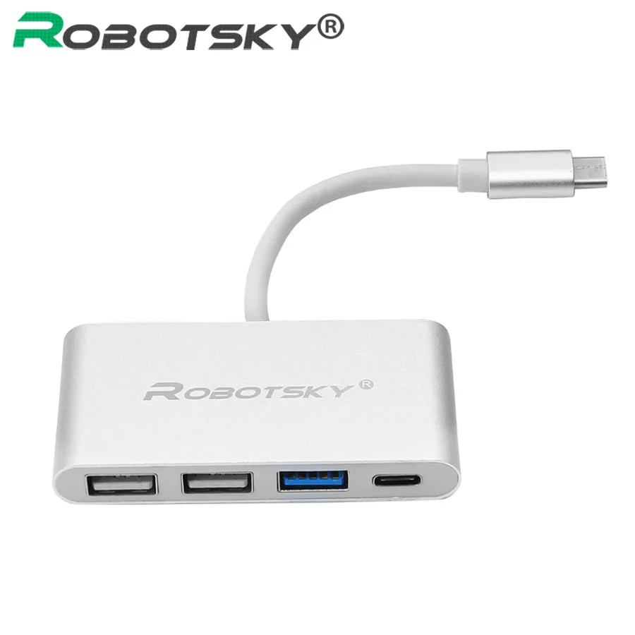 

Super Speed Type C USB 3.1 To USB 2.0 USB 3.0 Type-C Hub Converter 4 in 1 Male To Female Cable Adapter For For Apple New Macbook