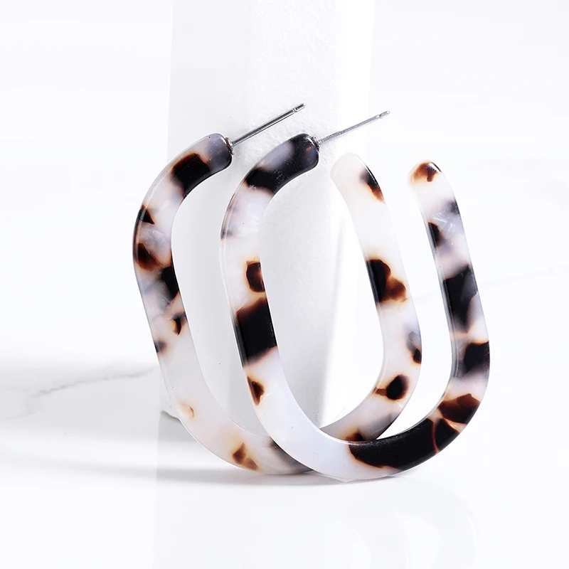 

Trendy Interlink Brincos Leopard Tortoiseshell Jewelry Earrings Resin Earring for Women Elegant Design for Female Christmas gift